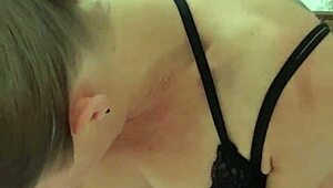 Hot Milf In Lingerie Gets Oral Pleasure! European Beauty In Stockings Enjoys Cunilingus, Muff Diving, And Orgasmic Bliss!