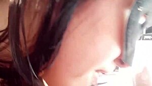 sucking big balls in a casual blowjob session