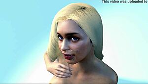 emilia clarke, cum on my face, so hot! 😍