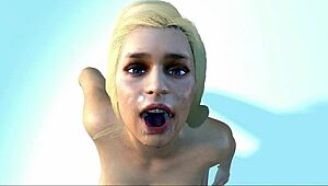 emilia clarke, cum on my face, so hot! 😍