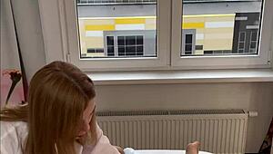 Deep first-person penis waxing