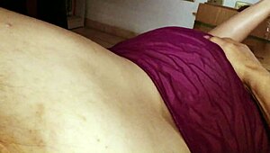 latina babe wakes up early, says suck my cock, no panties on