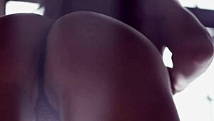 Russian beauty shows big tits in pov