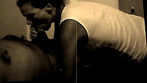 this black and white amateur couple just suck and fuck like crazy, reaching orgasm together