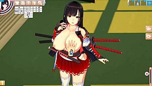 sakura's big tits rubbed in anime hentai?