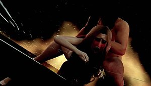 Wow, cosmic encounter with wild blowjob and hardcore spanking!