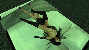 Seductress dances in the night club, captivating with her moves and style.