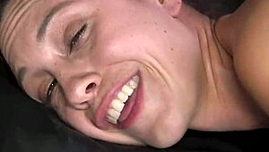 deep throat slave taking facial in bdsm session