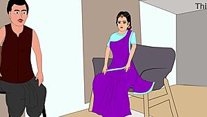 once upon a time, a step-mother and step-son starred in the best cartoon porn with voice.