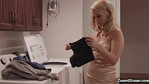 Alluring blonde milf Lisey Sweet craves young cock