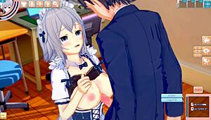 i rub sakuya's big tits endlessly