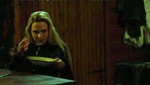 Huntress Feeds Slave And Checks New Girl