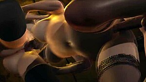 Final Fantasy Double Futanari - Scarlet Fucked by Tifa and Jessie