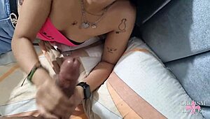 i love carahoneyy's slow sloppy blowjob on monster cock ending in cum in mouth