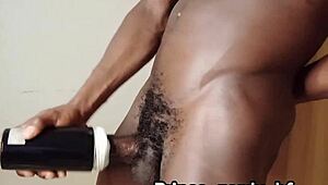 Strong African Man Fucking Tight Pussy of Horny Girlfriend in Missionary