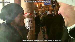 redhead slut gets fucked in public toilet