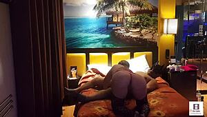 Peruvian amateur couple gets wild in red corset outfit