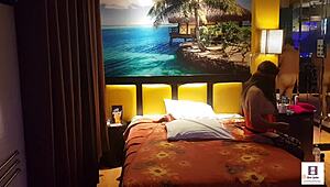 Peruvian amateur couple gets wild in red corset outfit