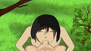 Mikasa Enjoys Lovely Weather While Giving Blowjob And Getting Cumshots On Face Aot