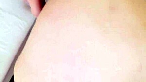 Girlfriend moans loudly as she cums on monster cock. Facial and cumshot in homemade setting.