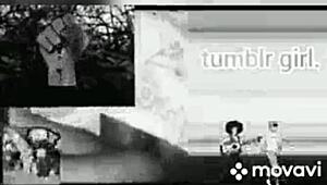 African american teen scratches booty in juneteenth celebration.