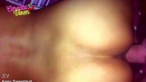 Cheating wife gets doggy fucked while husband sleeps