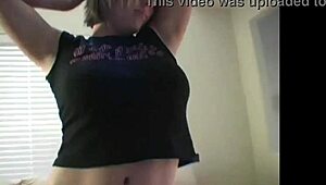 Hot Paige dances sexily backstage, licking her tits to orgasm.