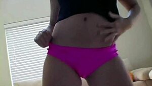 Hot Paige dances sexily backstage, licking her tits to orgasm.