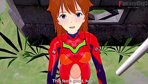 asuka langley soryu getting blowjob and fucking pov in neo genesis evangelion