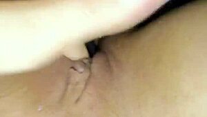 kaithsaumeth caresses her big breasts while fucking her tight hot pussy on bed