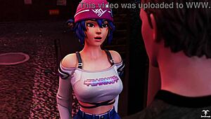 kiriko from overwatch spots a random guy and casually offers him a blowjob in this 3d comic scene