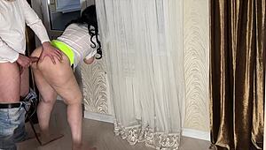 Stepmom's Big Tits Bounced as She Swallowed Cock After Anal