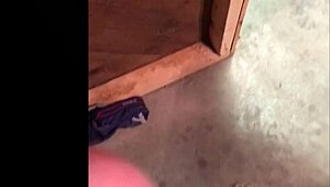 Sexy wife catches horny husband masturbating