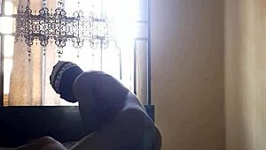 My friend lets me fuck his girlfriend, milf facial on her cock