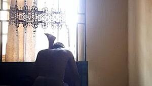 My friend lets me fuck his girlfriend, milf facial on her cock