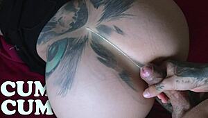 Can you believe it? I pound her hard till I cum on her buttocks!