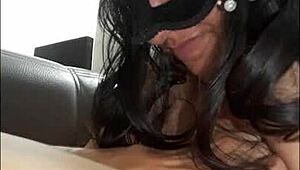 Thick stepmom sucks stepson dry until he nearly gags