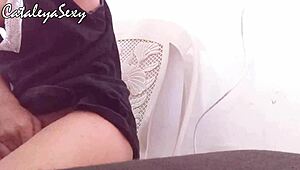 Latina obeys master on video call, squirting loudly