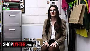 coming from a powerful stepfamily, this bratty teen shoplifter thought she could steal anything. her skirt got ripped during a wild confrontation in the store.