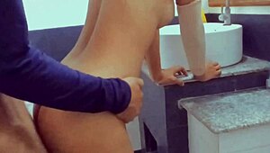 Ever Seen a Teen Asian Couple in Steamy Bathroom Action?