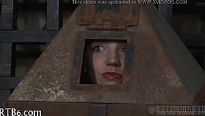 Hotty Trapped Inside Cage for Display