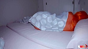 stepmom with gorgeous ass excites stepson in hotel bed share