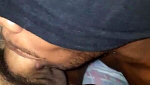 Kamilly campos gets blowjob from hot muscular guy