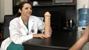 Big tit brunette gets slammed hard by doc in hospital, oh man, so wild!