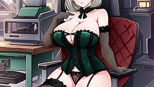 domina queen mary drafts you with blonde big tits femdom pov jerk off instructions bdsm anime hentai tits 😈