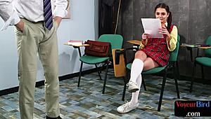 College 21yo fem lady craves teasing nympho teacher after dirty class