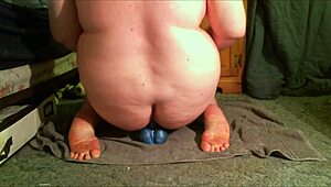 slut feels intense emotions stuffing her ass with extreme toys