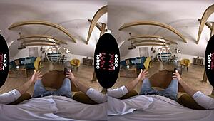 narrative virtual taboo unfolds as she splits on his cock in pov