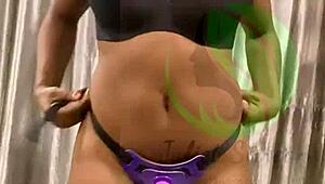 Tattooed Pornstar Plays With Juicy Pussy On Strap On