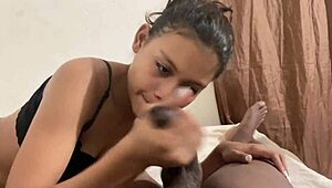 Feeling Intense Arousal as Pretty Little Stepsister Wakes Up and Deepthroats My Cock in Bedroom